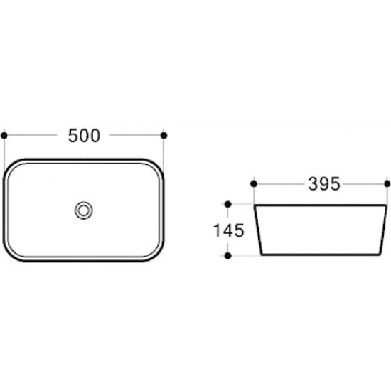 Раковина накладная ART&MAX AM110-T-MB матовая черная