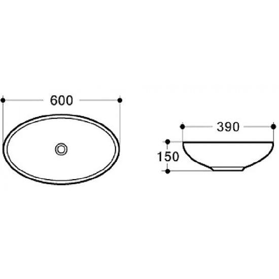 Раковина накладная ART&MAX AM2390