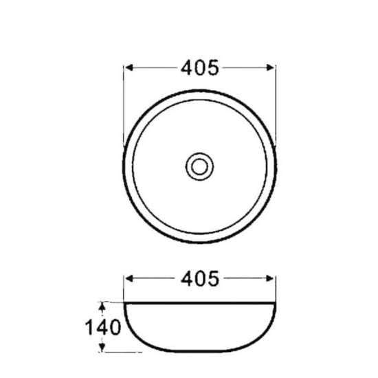 Раковина накладная AZARIO AZ-3216 405x405x140