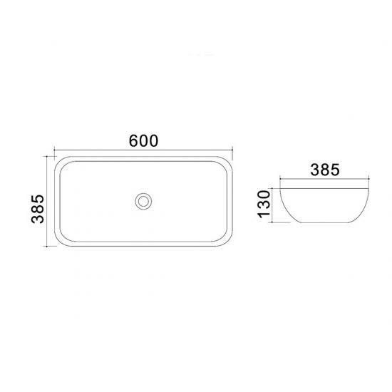 Раковина накладная AZARIO AZ-4959B