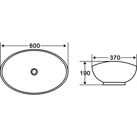 Раковина накладная BELBANGO BB1087