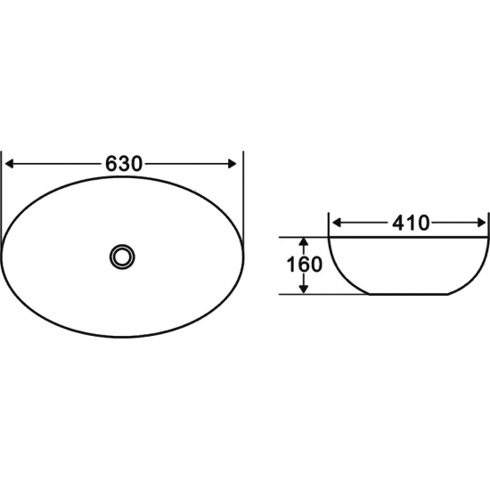 Раковина накладная BELBANGO BB1104