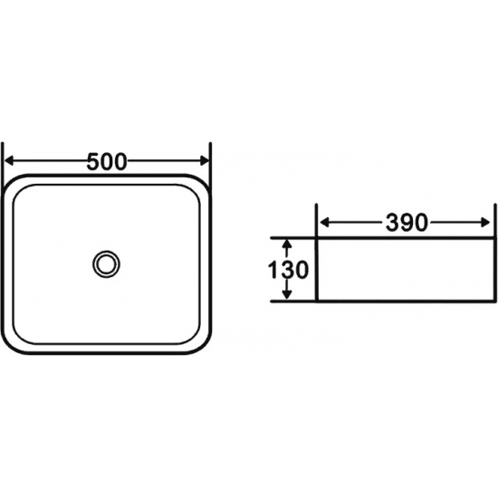 Раковина накладная BELBANGO BB1304