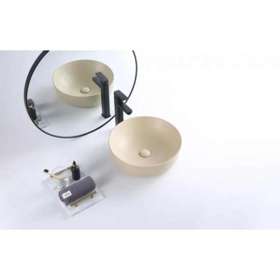 Раковина накладная BELBANGO BB1315-H316 бежевая матовая