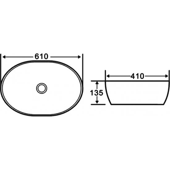 Раковина накладная BELBANGO BB1348