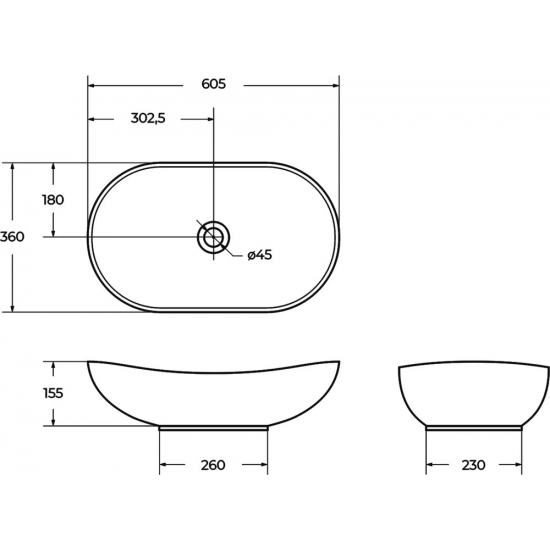 Раковина накладная BELBANGO BB1404-H316