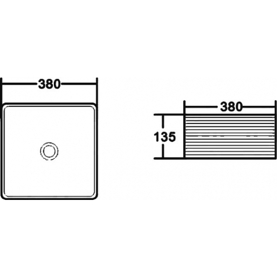 Раковина накладная BELBANGO BB1407