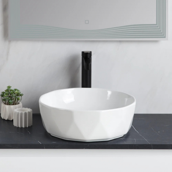 Раковина накладная BELBANGO BB1409 белая