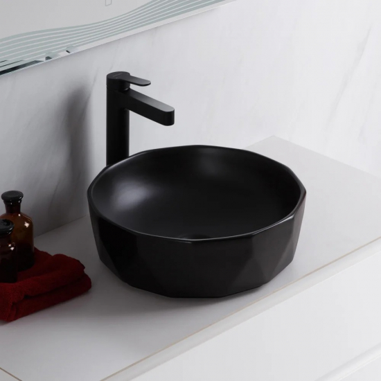 Раковина накладная BELBANGO BB1409H301 чёрная