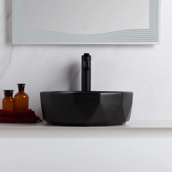 Раковина накладная BELBANGO BB1409H301 чёрная