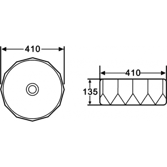 Раковина накладная BELBANGO BB1409H301 чёрная