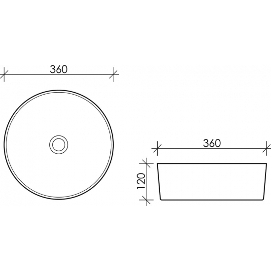 Раковина накладная CERAMICANOVA Element CN5001
