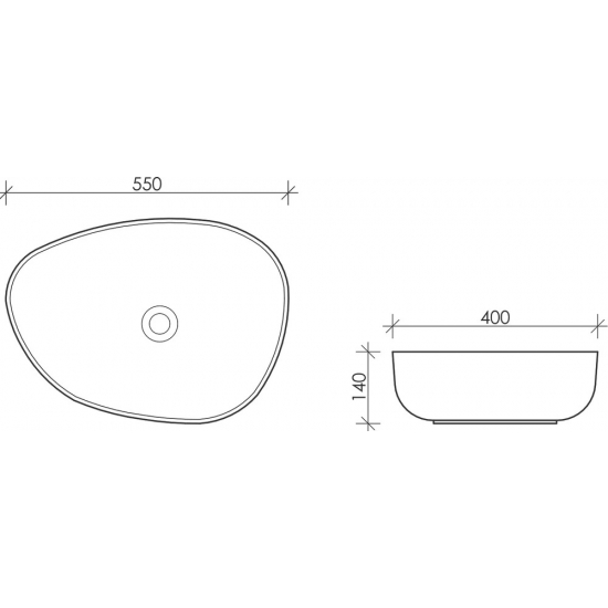 Раковина накладная CERAMICANOVA Element CN5003