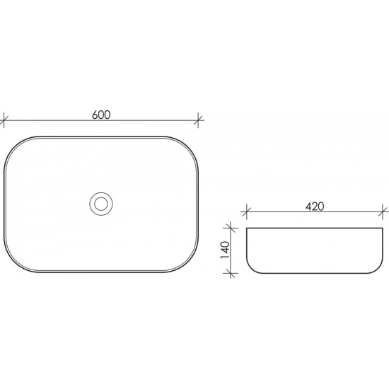 Раковина накладная CERAMICANOVA Element CN5004