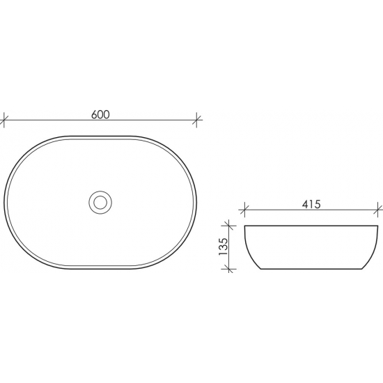 Раковина накладная CERAMICANOVA Element CN5009