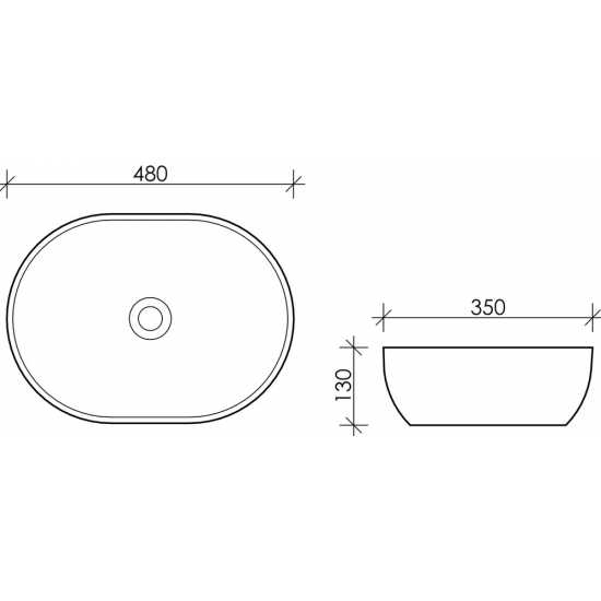 Раковина накладная CERAMICANOVA Element CN5010