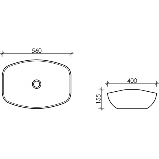 Раковина накладная CERAMICANOVA Element CN5016