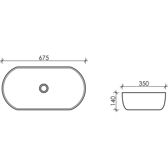 Раковина накладная CERAMICANOVA Element CN5022