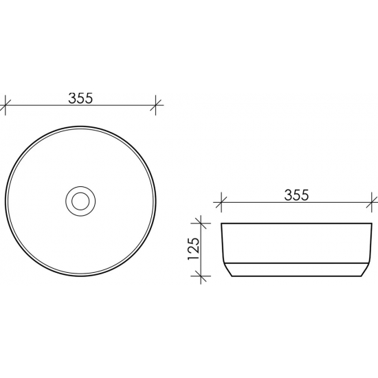 Раковина накладная CERAMICANOVA Element CN6007 черный матовый