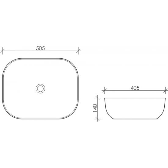 Раковина накладная CERAMICANOVA Element CN6008