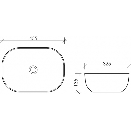 Раковина накладная CERAMICANOVA Element CN6009 
