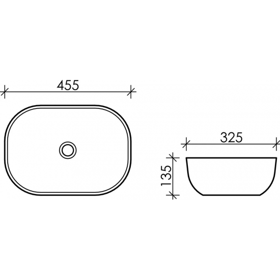 Раковина накладная CERAMICANOVA Element CN6009MB черный матовый