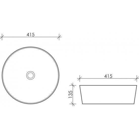 Раковина накладная CERAMICANOVA Element CN6013