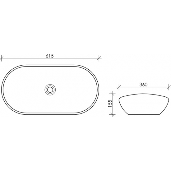 Раковина накладная CERAMICANOVA Element CN6015
