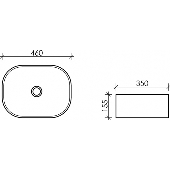 Раковина накладная CERAMICANOVA Element CN6018