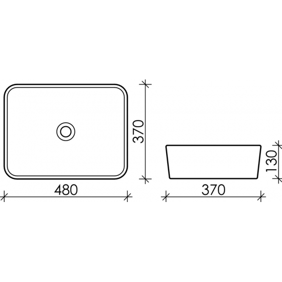 Раковина накладная CERAMICANOVA Element CN6037 