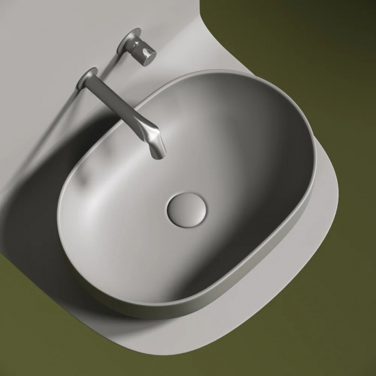 Раковина накладная CERAMICANOVA Element CN6047MH серая матовая