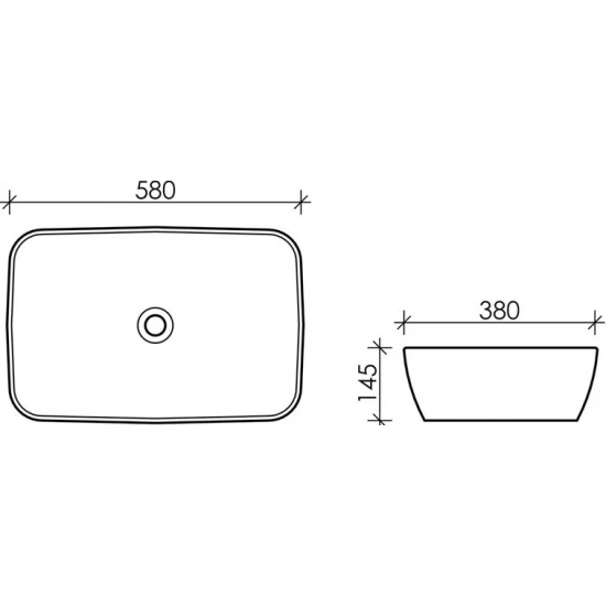 Раковина накладная CERAMICANOVA Form CN2003