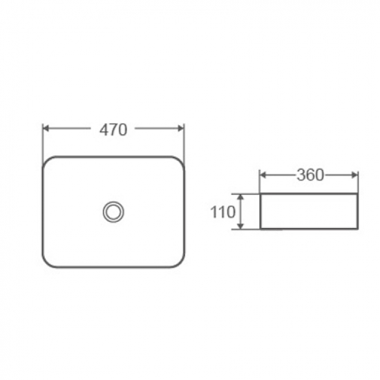 Раковина накладная D&K Berlin DT1431216 470x360x110 мм