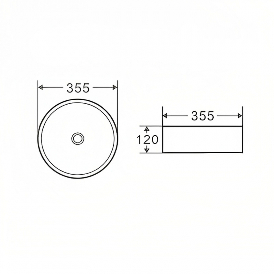 Раковина накладная D&K Matrix DT1391516 355x355x120 мм