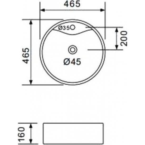 Раковина накладная GAPPO GT107 465x465x160 мм