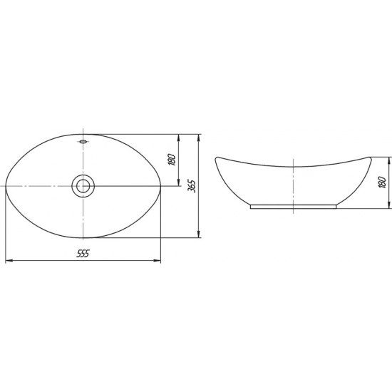 Раковина накладная KIROVIT Гамма 56 