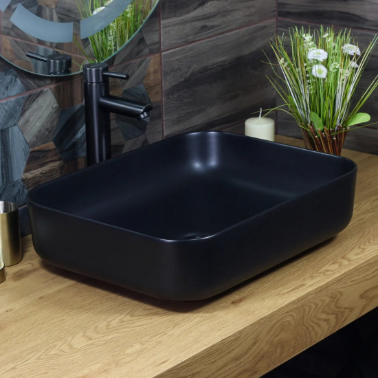 Раковина накладная MELANA MLN-320353MB матовая черная