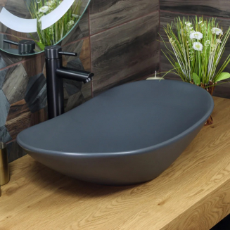 Раковина накладная MELANA MLN-320354MDG матовая темно-серая