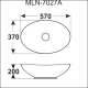 Раковина накладная MELANA MLN-7027A-805