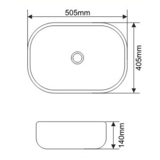 Раковина накладная MELANA MLN-78104-805
