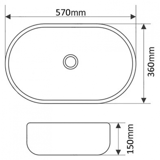 Раковина накладная MELANA MLN-852-805