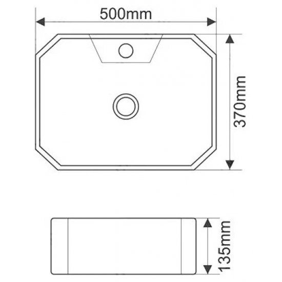 Раковина накладная MELANA MLN-A464-803 