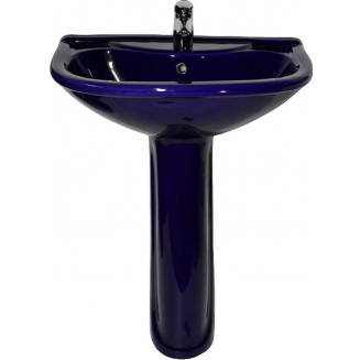 Раковина ОСКОЛЬСКАЯ КЕРАМИКА Престиж 63 с пьедесталом, синяя