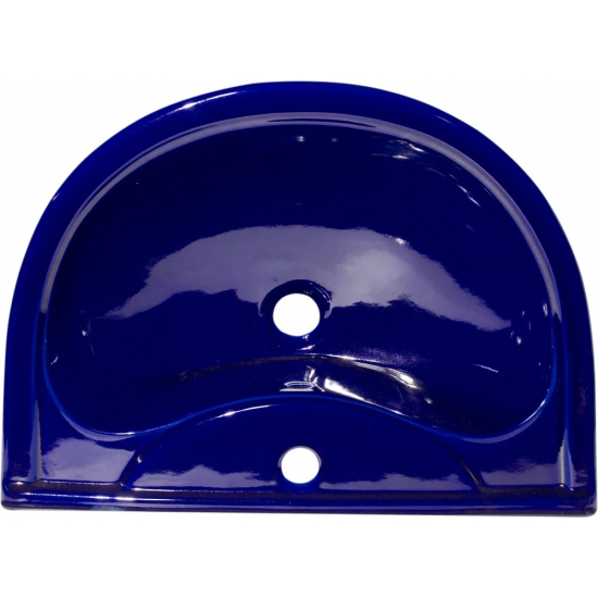 Раковина ОСКОЛЬСКАЯ КЕРАМИКА Престиж 63 с пьедесталом, синяя