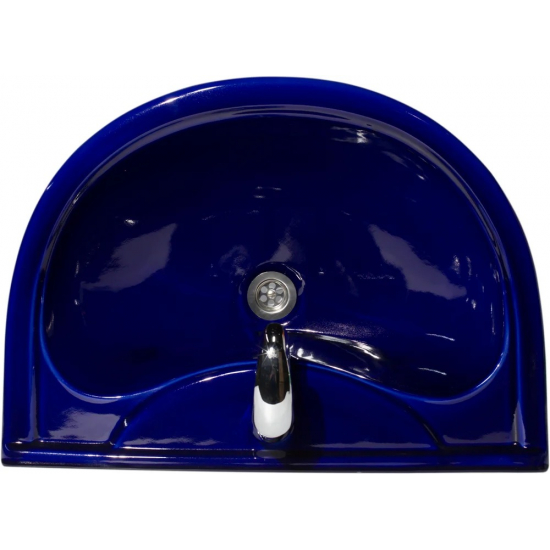 Раковина ОСКОЛЬСКАЯ КЕРАМИКА Престиж 63 с пьедесталом, синяя