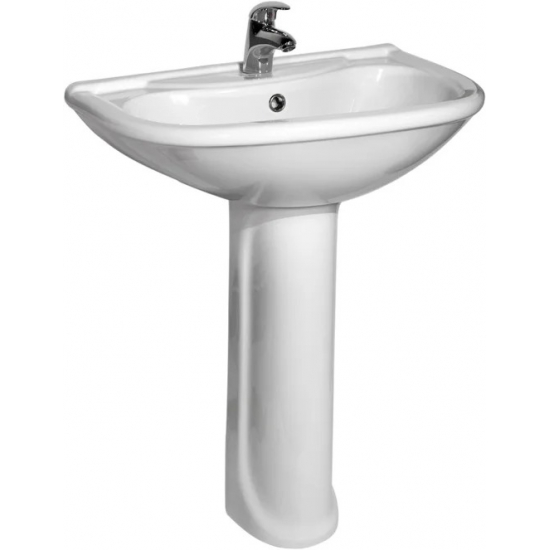 Раковина ОСКОЛЬСКАЯ КЕРАМИКА Престиж Престиж 55 с пьедесталом, белая