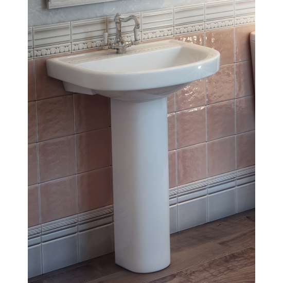 Раковина ROSA Стандарт 56 с пьедесталом