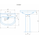 Раковина ROSA Стандарт 56 с пьедесталом
