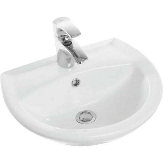 Раковина SANITA Аттика 55 белая, с пьедесталом