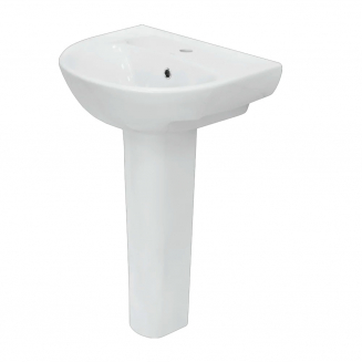 Раковина SANITA Эталон 55 белая, с пьедесталом